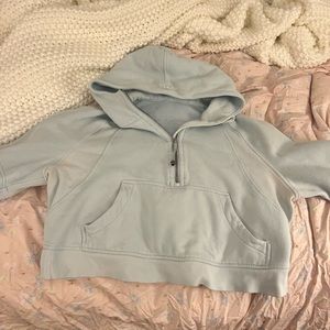 Powder blue scuba hoodie
